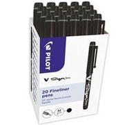 Pilot Pen Stylo-feutre V-Sign Pen pointe moyenne 2 mm Noir – Lot 16+4 offerts