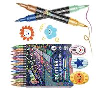 Feutres pinceaux aquarelle à double pointe - Marqueurs flexibles - Stylo aquarelle pour l'expression artistique et les projets d'artisanat - Pointe souple - Double couleur