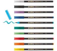 Feutres Pinceaux Pailletés Edding 1340 10 Pièces