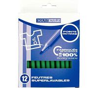 Feutres pointe moyenne vert clair - Pochette de 12