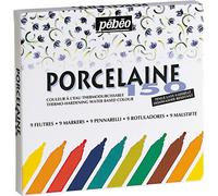 Feutres porcelaine - Pébéo - Porcelaine 150 - Pochette de 9 couleurs