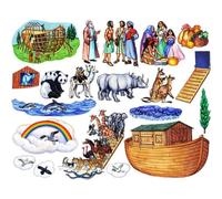 Feutres pour l'heure du conte Arche de No Figurines en feutre de la Bible pour histoires en tableau de flanelle Animaux de l'arche de No (pr d