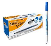 Feutres Pour Tableau Blanc Effaçables À Sec Pointe Conique Fine - BIC - Velleda 1721 - Bleu - Boîte de 24
