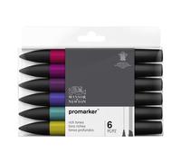Feutres Promarker En Lot De 6 - Tons Riches - Winsor Et Newton