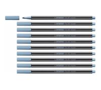 Feutres Stabilo - 68/841 - Feutre Metallise - Pen 68 Metallic - Lot X 10 Feutres Metallises Pointe Moyenne - Bleu Metallise