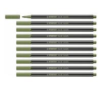 Feutres Stabilo - 68/843 - Feutre Metallise- Pen 68 Metallic- Lot X 10 Feutres Pointe Moyenne- Vert Clair