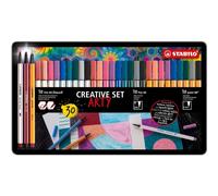 Feutres - Stabilo Arty - Coffret Métal Créatif - Pen 68 - Pen 68 Brush - Point 88