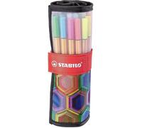 STABILO Stylo feutre pointe fine point 88 - Rollerset x 25 feutres fins - gamme ARTY