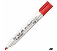 Staedtler 351 Dry Erase Whiteboard Marker Bullet Tip Alcohol Based Ink Red (Pack