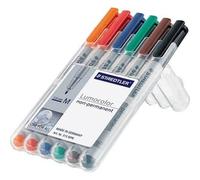 Feutres STAEDTLER Lumocolor non-permanents avec étui /315 WP6 contenu 6 pcs