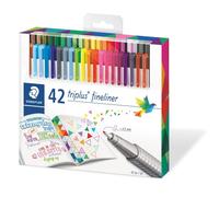 Feutres - Staedtler - Triplus FineLiner 334 - 42 Assortis - Pointe SuperFine 0,3 mm - Bureau