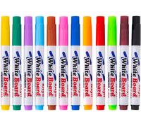 Feutres Tableau Blanc Effaçables, 12pcs Marqueurs Pour Tableaux Blancs, Faiblement Odorants, Couleurs Riches Et Vives Stylo Craie Effaçable, Pour Papier, Enseignes, Fenêtres, Verre, 12 Couleurs