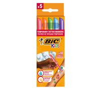 Feutres Tatouage Temporaire - BIC - Kids - Multicolore - 10 pochoirs - 3 ans et plus