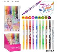 Top Model – Set Double Stylo Magic et 9 feutres à deux pointes – Multicolore – 11398