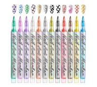 Feutres Vernis à Ongles 12 Couleurs Outils De Dessin À Pointe Fine