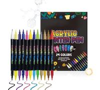 Feutres Vernis à Ongles,24 Couleurs Double Embout à Effet 3D - Set de Stylos Marqueur Vernis à Ongles DIY pour Design | Pour Femmes Filles Dessin Fête Anniversaire Mariage