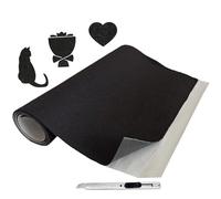 Feutrine Autocollante, 40x200 cm Patin Feutre Adhesive, Epaisse 2mm Antiderapant Tissu Autocollant Reparation, Patins pour Meubles, pour DIY sous Verre, Tapis de Tiroir, Pied de Chaise, Noir