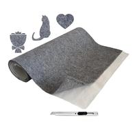 Feutrine Autocollante, 40x200 cm Patin Feutre Adhesive, Epaisse 2mm Antiderapant Tissu Autocollant Reparation, Patins pour Meubles, pour DIY sous Verre, Tapis de Tiroir, Pied de Chaise, Gris