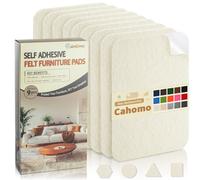 Feutrine Autocollante Beige Blanc, Patins pour Meubles, Patin Chaise, 9 Pièces 20x10 cm 3mm d'épaisseur Feutre Auto-adhésifs, Antiderapant Feutrine Tampon Chaise pour Meuble, Cadre, Voiture, DIY