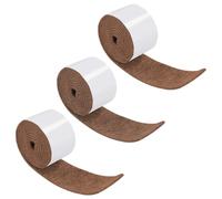 Feutrine Autocollante, Brun, 100 * 1.5cm Patins en Feutre Auto-adhésifs 3 Rouleaux, Découpe Libre de Toute Taille ou Forme Feutre Patin Antiderapant pour Protection Pied de Table Chaise Canape