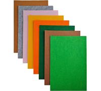 Feutrine Loisir Creatif,Tissu De Feutre 2 Mm D'épaisseur,8 Pièces 20x30cm Feuilles De Feutre Rigide,Feutrine De Couleur Pour L'artisanat(Série Jaune Marron)