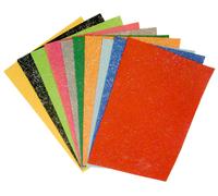 Feutrine Pailletée Adhésive 20 X 29 Cm Assort. 10 Coupons - Sodertex