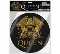 Pyramid International Queen Tapis pour Tourne-Disque pour mixage, grattage DJ et écoute à Domicile (Design Logo) - Produit Officiel, doré