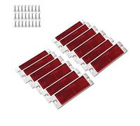 Feuunly 12 Pièces Catadioptre Remorque Rouge Rectangulaire, Catadioptre Visser Rectangulaires Rouge, Catadioptre Rouge pour Remorque Voiture Caravanes Machines Agricoles Bicyclette Tracteur (Rouge)