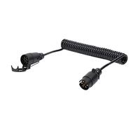 Feuunly 3,5M Rallonge Cable Remorque, Prise 7 Broches Male Femelle Rallonge Remorque 12V, Rallonge Spirale Cable Remorque 7 Broches pour Camions Voiture Tracteur RV (3,5M Rallonge Remorque)