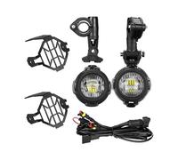 Feux Additionels LED Feu antibrouillard avant Led pour moto, feux auxiliaires, Convient pour la Bmw R1250GS, R1200GS, F750GS, F850GS, G310GS Moto Projecteur Avant(1 set with relay)
