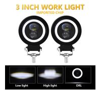 Feux Additionnels Moto Phare LED 60W 6000k blanc Couleur-Etanche, Phare Moto,Lumière De Haute Qualité