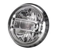 Feux Additionnels Moto pour Touring pour Softail pour Heritage pour Street pour Glide pour Road pour King Phare De Moto Projecteur Phare Universel(7 inch Silver)