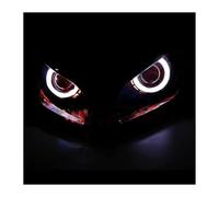 Feux Additionnels Moto pour V&ersys 650 1000 KLE650 KLZ1000 pour Versys650 pour Versys1000 2015-2018 Phare De Moto Phare Angel Eyes HID(Rouge)