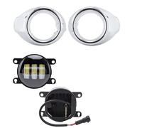 Feux Anti-brouillard Auto Pour Ford Pour Focus 3 2012 2013 2014 Chrome Fog Light Cover Grill Lamp Frames Phare Wire Harness Lights Phare Antibrouillard(Frame B LED C)