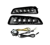 Feux anti-brouillard Enjoliveurs Pare-chocs Avant G+D LED DRL Avec Clignotants Feux Antibrouillard Pour Ford Pour F 150 Pour Raptor Pour Ranger Pour Raptor 2017-2019