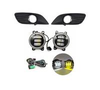 Feux anti-brouillard Phare Antibrouillard À LED, Couvercle De Calandre, Interrupteur De Faisceau De Câbles Pour Ford Pour Focus 2 MK2 2009 2010 2011(White yellow set)