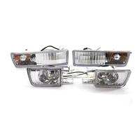 Feux Antibrouillard Avant 4 Pièces pour VW pour Golf 3 1992 1993 1994 1995 1996 1997 Voiture Fumé Pare-Chocs Avant Antibrouillard avec Clignotant Phare Antibrouillard(Crystal White)