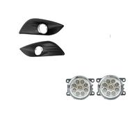 Feux Antibrouillard Pour Ford Pour Focus 2 MK2 2009-2011 Phares À LED Couvercle De Phare Antibrouillard Calandre Chromée Kit Commutateur Faisceau Ampoule antibrouillard(LED and covers 1)
