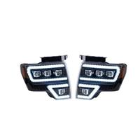 Feux Antibrouillard Pour Ford Pour Raptor Pour F150 2009-2014 Avant À LED Voiture Améliorés Ensemble De Automatiques Dynamiques À 4 Lentilles Projecteur Phares LED(Brown one set)