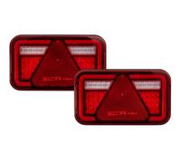 Aspöck Kit Feux Arrière LED MULTILED IV 12/24 V Gauche et Droite | Boîtier étanche IP 6K9K avec connexion baïonnette 5 broches. Idéal pour remorque, camion, engin agricole et de chantier.