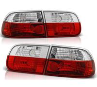 Feux arrière compatibles avec Honda Civic 1991 1992 1993 1994 1995 Hatchback 3 portes GV-1851 1 paire de feux arrière côté conducteur et passager Kit complet Rouge/blanc