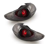 Feux arrière compatibles avec Peugeot 206 CC 1998 1999 2000 2001 2002 2 portes GV-1933 Ensemble complet de feux arrière côté conducteur et passager Noir