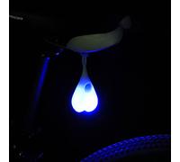 Feux Arrière De Boule De Vélo Heart-Shaped Lumière Silicone Feu D'avertissement Cardiaque pour Bicyclette Lampe D'oeuf LED Essentielle De Nuit étanche à l'eau (Bleu)