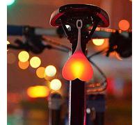 Feux Arrière De Boule De Vélo Heart-Shaped Lumière Silicone Feu D'avertissement Cardiaque pour Bicyclette Lampe D'oeuf LED Essentielle De Nuit étanche à l'eau (Rouge)
