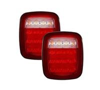 Feux Arrière Feu Arrière 16 LED pour Jeep pour Wrangler CJ TJ YJ avec Clignotant Car Feu ArrièRe(Red Shell)