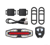 Feux arrière LED à énergie solaire, avec télécommande sans fil et trois modes d'éclairage, étanche et résistant à la poussière, pour scooters et vélos électriques