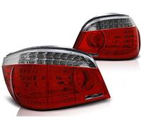 Feux arrière LED compatibles avec BMW Série 5 E60 2003 2004 2005 2006 2007 Berline GV-706 1 paire de feux arrière côté conducteur et passager Rouge Blanc