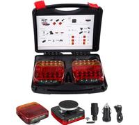 Feux arrière magnétiques sans fil étanches, feux arrière LED sans fil, kit d'éclairage de remorque magnétique sans fil, kit d'éclairage de remorquage rechargeable