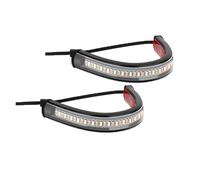 Feux Arrière Moto 2X12V LED Anneau Fourche Bande Lampe Clignotant Clignotant Moto Clignotant Lumière DRL Ambre Blanc Moto Clignotant Feu Arrière Moto