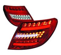 Feux Arrière Paire Set LED Transparent Rouge Chrome pour Mercedes W204 Berline